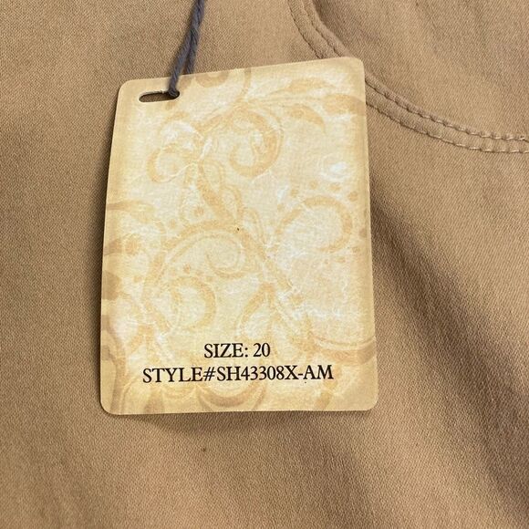 HYBRID & CO.Women’s Tan/Orange Jean Shorts,Sz 20,Cotton,Polyester, spandex blend - Picture 12 of 13